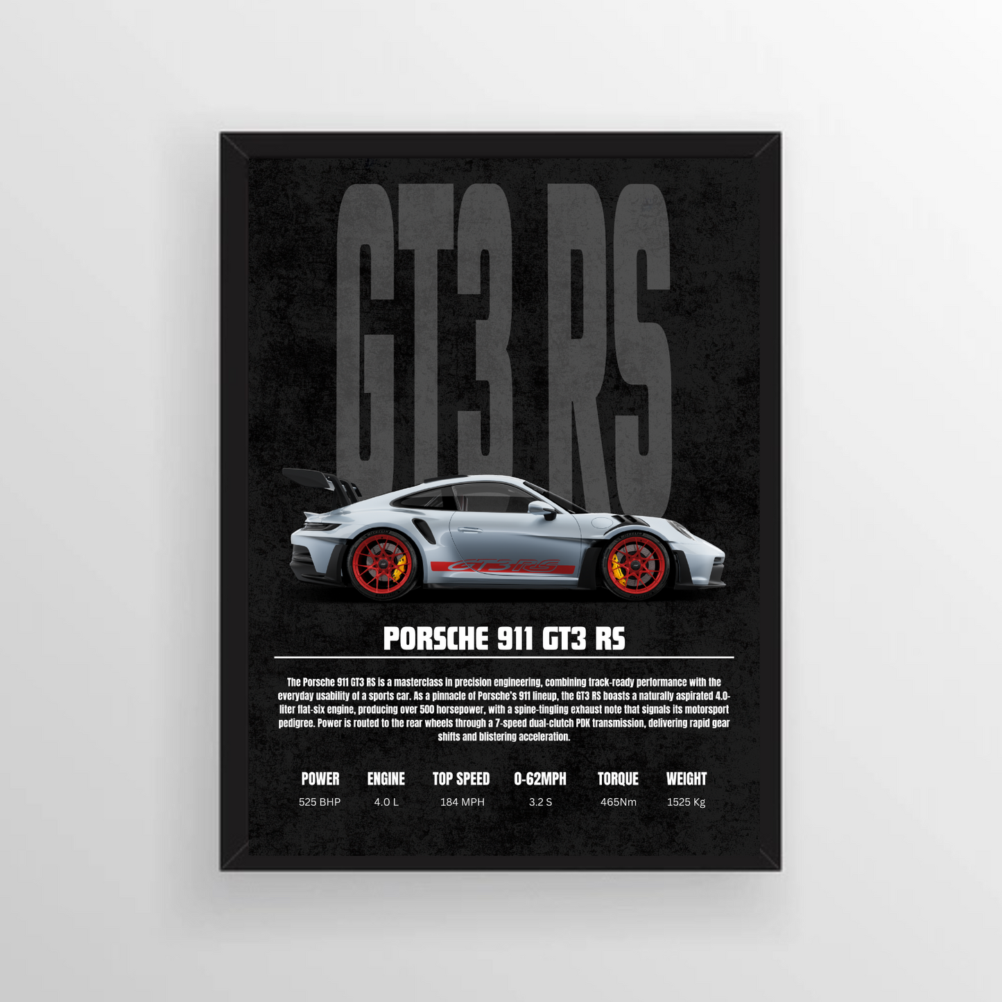 PORSCHE 911 GT3 RS FRAMED PRINT