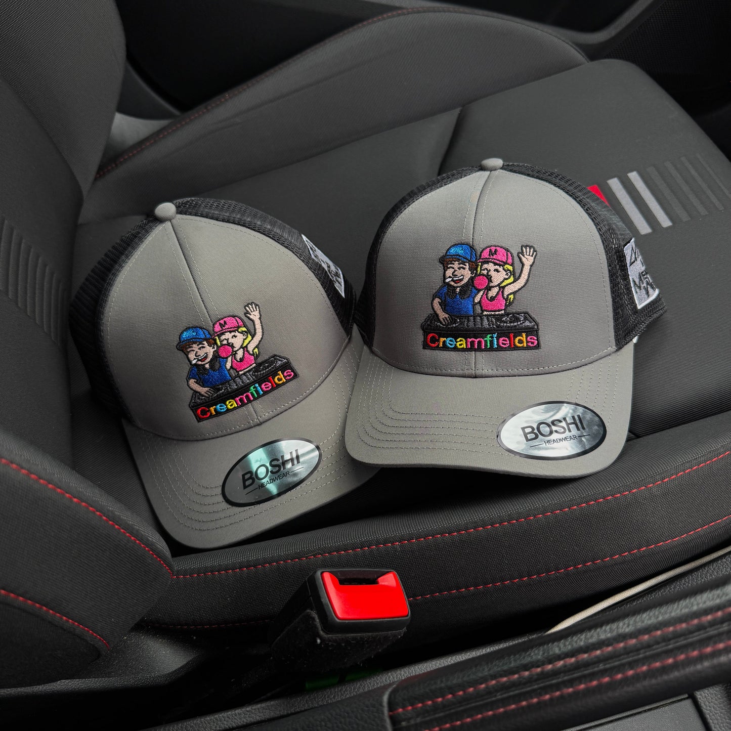 Creamfields 2025 Collab Cap ‘AMQ x OMW’ - Grey/BLACK