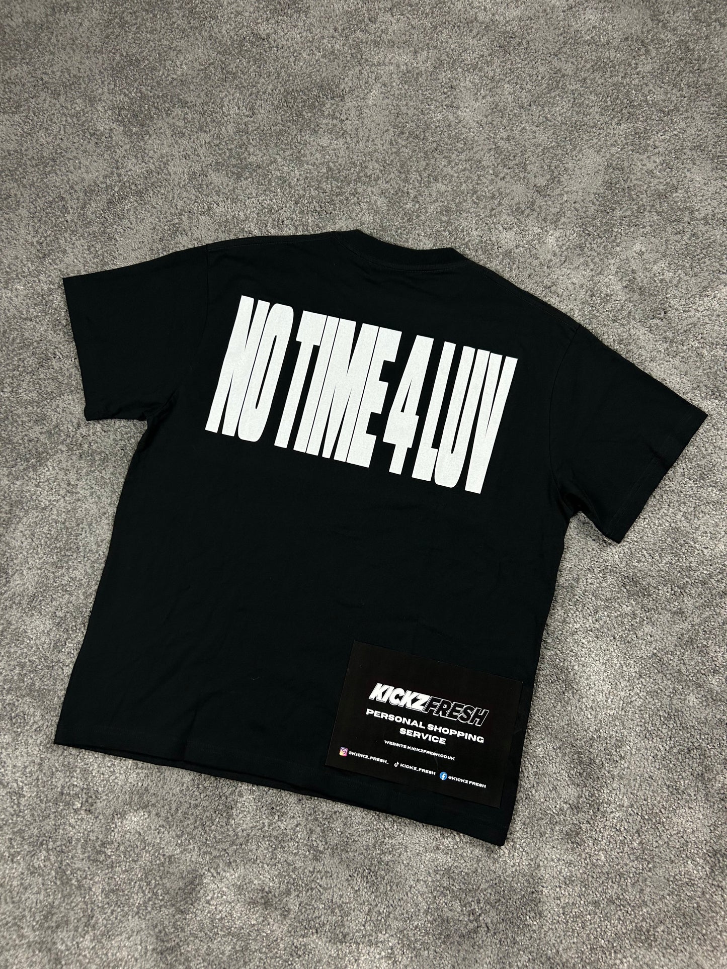 Corteiz No Time 4 Luv Black Tee Shirt