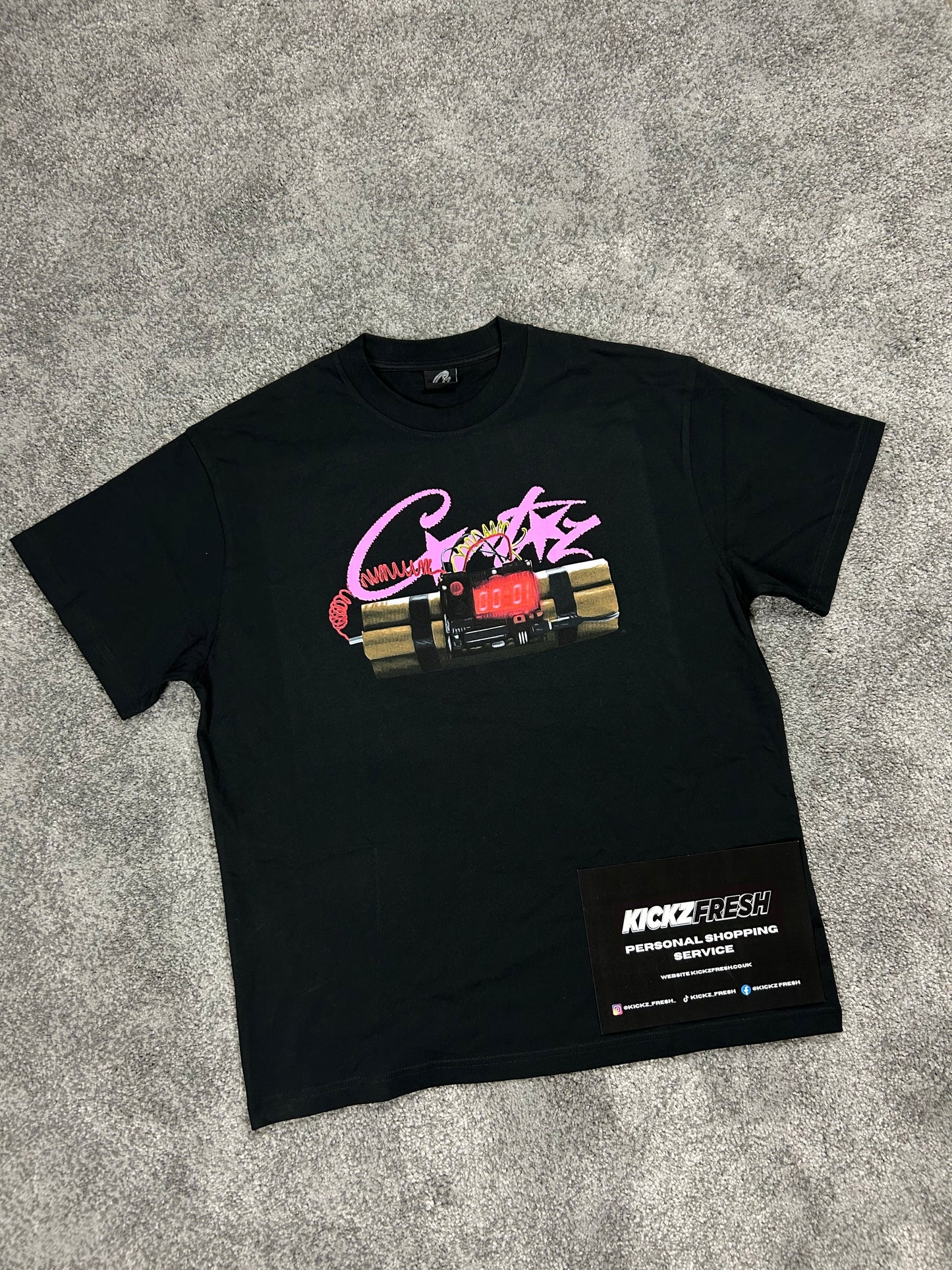 Corteiz No Time 4 Luv Black Tee Shirt