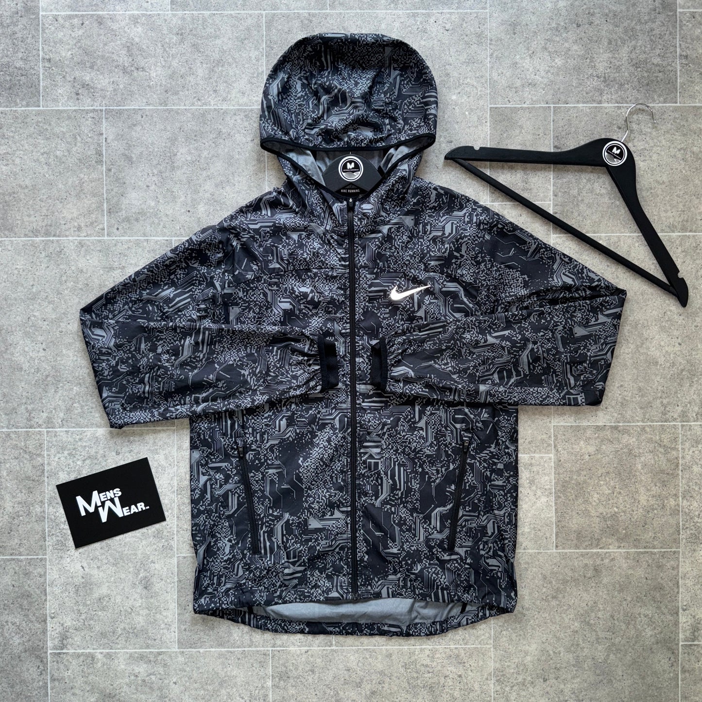 NIKE ‘EXCLUSIVE’ GLITCH WINDBREAKER - BLACK