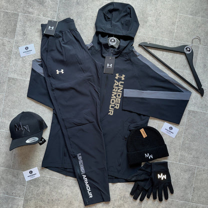 UNDER ARMOUR ‘OUT-RUN THE STORM’ STORM FIT TRACKSUIT - BLACK/GREY